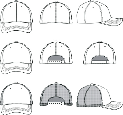 Baseball cap template