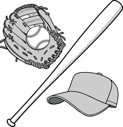 Baseball Equipment Illustration
