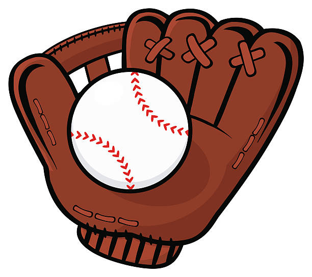 бейсбольных перчаток с мячом - clip art of funny baseball stock illustratio...