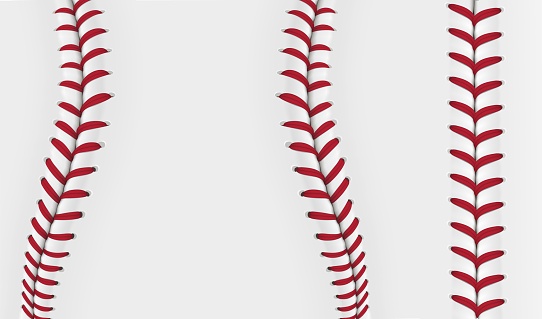Baseball lace pattern, softball ball stitch thread