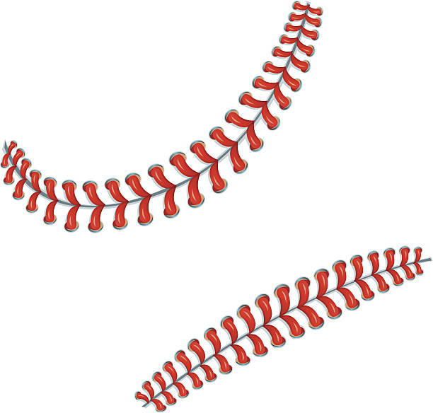 бейсбольная петли и шнурки фоне - laces baseball stock illustrations.