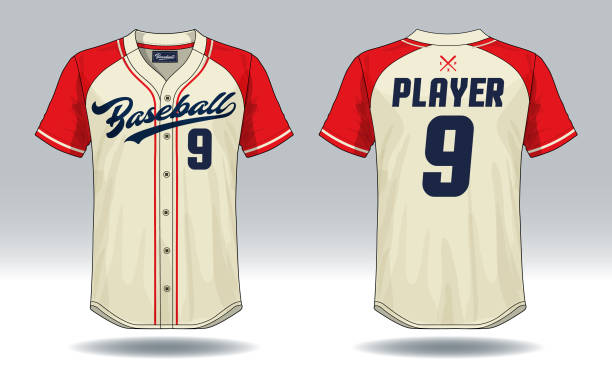 Baseball t-shirt mock up.  baseball uniform stock illustrations
