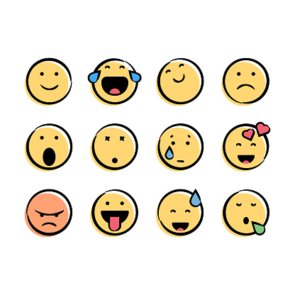 Basic Emoticons Stock Illustration - Download Image Now - iStock