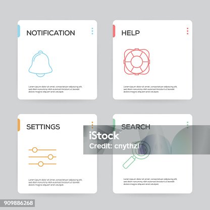 istock Basic Interface Infographic Design Template 909886268