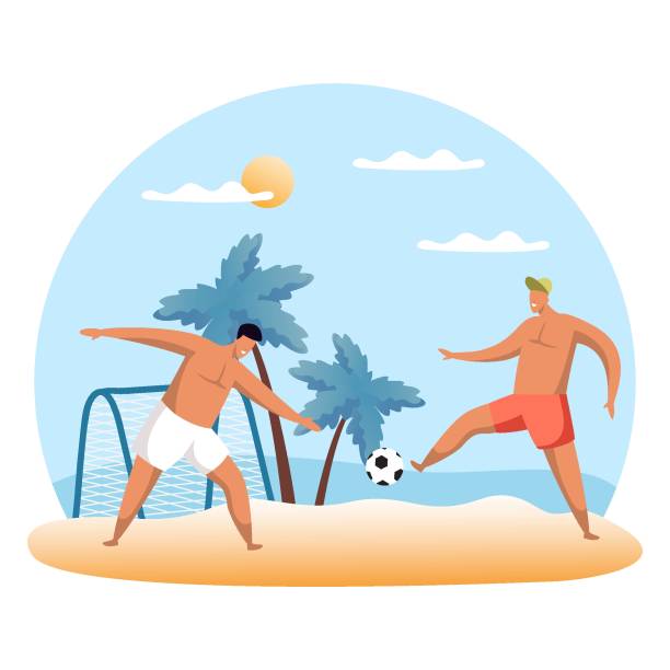ilustrações de stock, clip art, desenhos animados e ícones de basic rgb - futebol de praia