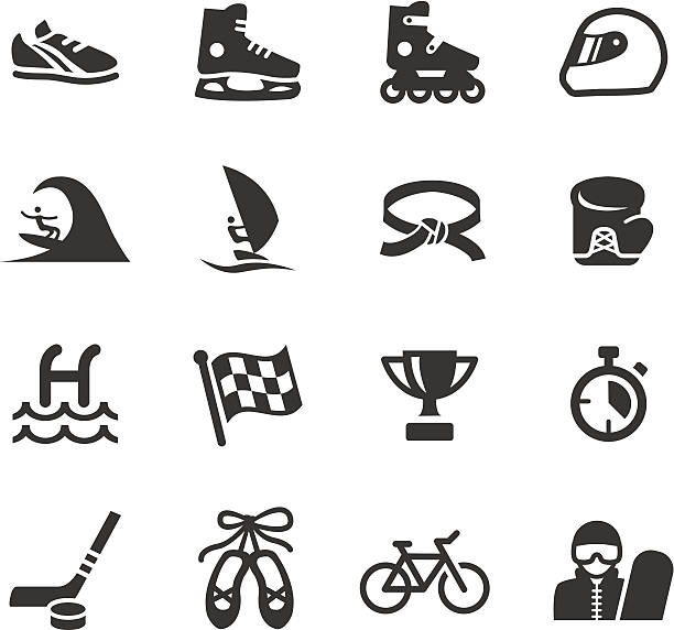 basis-sport-icons - inliner stock-grafiken, -clipart, -cartoons und -symbole