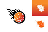 istock Basket Ball Fire Logo Template Design Vector, Emblem, Design Concept, Creative Symbol, Icon 1325510798
