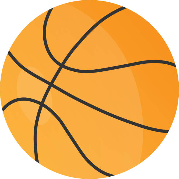 籃子球在白色背景 - 籃球 球 幅插畫檔、美工圖案、卡通及圖標