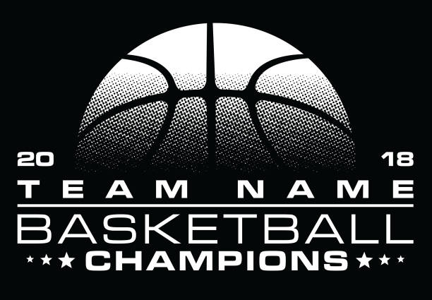 Basketball Champions Design With Team Name Basketball Champions Design With Team Name is an illustration of a stylized one color basketball design that can be used for t-shirts, flyers, ads or anything else you use to promote your team. sports champion stock illustrations
