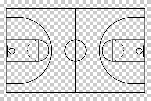 Basketball court icon, floor parquet  area, top american sport symbol, basket field vector illustration