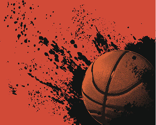 Basketball Grunge Ball vector art illustration