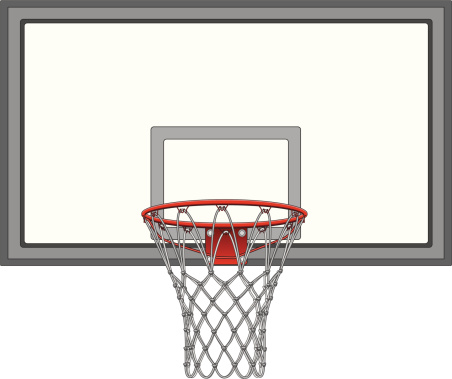 Баскетбольное кольцо вид сбоку вектор