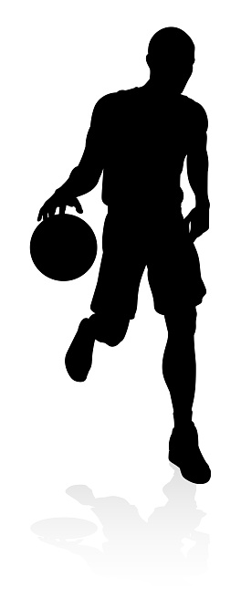 A basketball sports player silhouette illustration vector