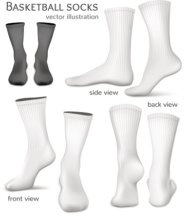 Basketball vector socks.