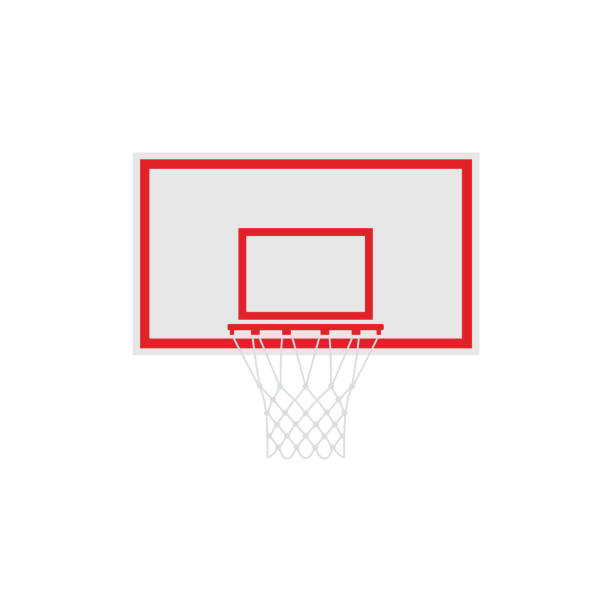 Basketball with hoop. Vector illustration isolated on white background Basketball with hoop. Vector illustration isolated on white background basketball hoop stock illustrations