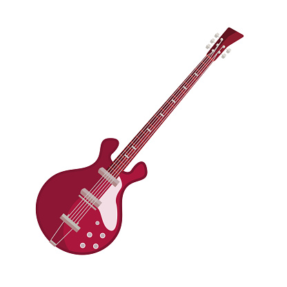 Bass guitar flat icon