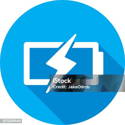 istock Battery Charge Icon Silhouette 1070339440