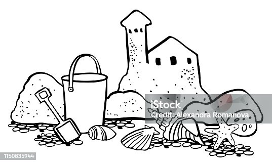 Free Download Of Cartoon Castle Outline Vector Graphics And