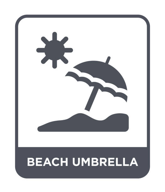 ilustrações de stock, clip art, desenhos animados e ícones de beach umbrella icon vector on white background, beach umbrella trendy filled icons from hotel and restaurant collection - beach towel
