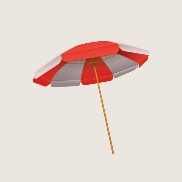 illustrazioni stock, clip art, cartoni animati e icone di tendenza di ombrellone isolato su sfondo bianco. - ombrellone