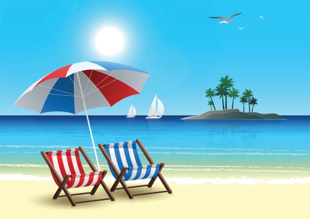 Royalty Free Beach Chairs Clip Art, Vector Images ...