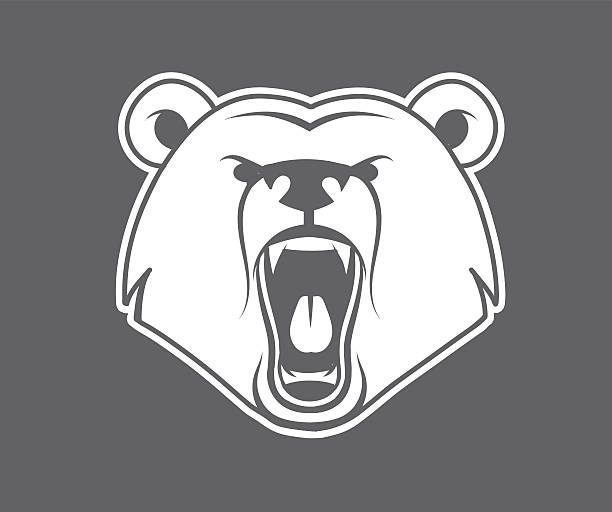 Bear growl Bear growl icon, vector illustration bear growling stock illustrations
