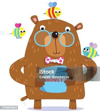 istock Bear honey pot. 1216805863