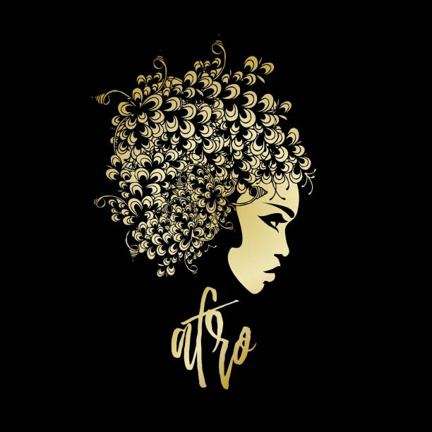 bildbanksillustrationer, clip art samt tecknat material och ikoner med vackra afroamerikansk kvinna med stor blomma peruk - mouth vector black