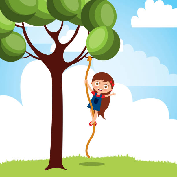 Royalty Free Kids Climbing Tree Clip Art, Vector Images ...