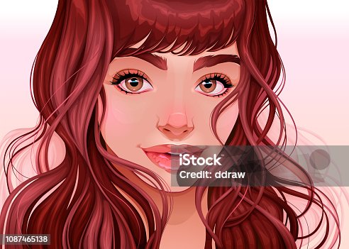 istock Beautiful girl looking at the viewer 1087465138