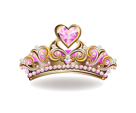 Beautiful golden princess crown
