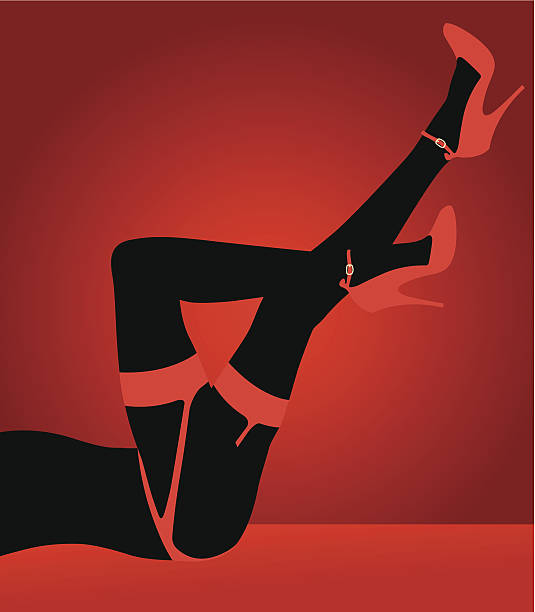 Beautiful stripper vector art illustration