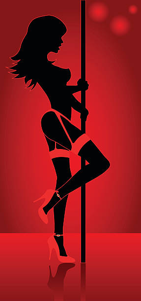 Beautiful stripper vector art illustration