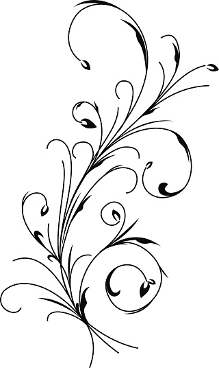 Beautiful swirl doodle design.