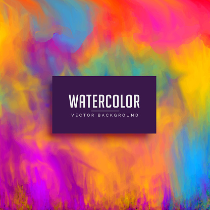 beautiful watercolor background with flowing ink effect