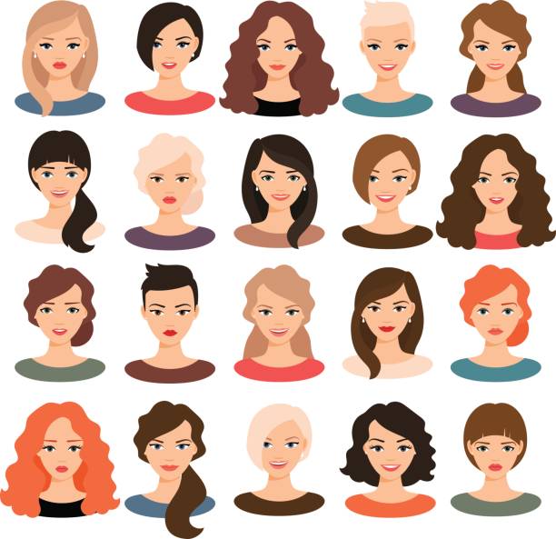 Clipart girls with different hairstyles
