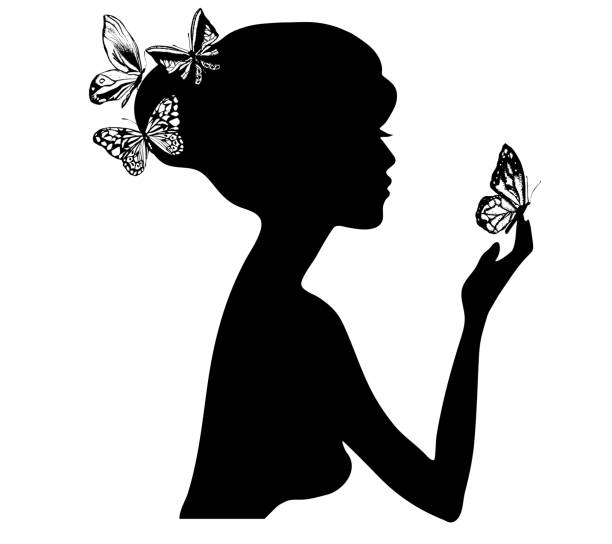 Royalty Free Pretty Butterfly Tattoos Female Drawing Clip Art, Vector ...