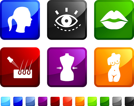 Beauty Products royalty free vector icon set