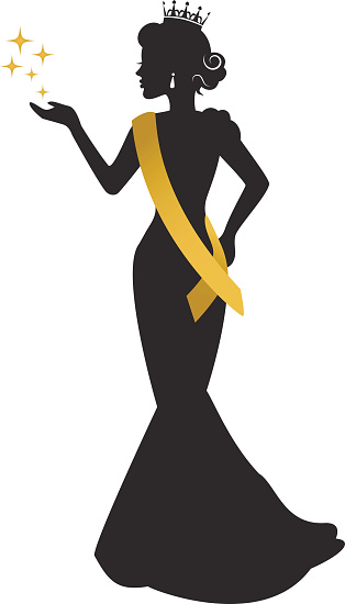 beauty queen silhouette