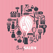 Beauty salon concept. Barbershop and Hairdressing.