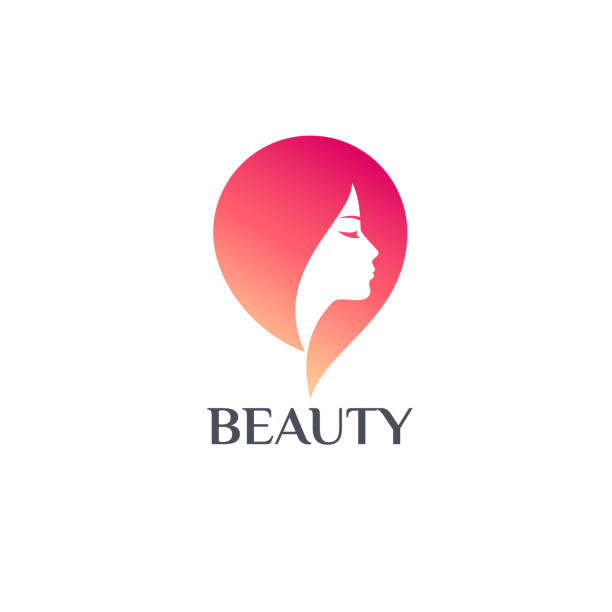 Beauty vector design template. Beauty point icon. Beauty vector design template. Beauty point icon. one woman only stock illustrations