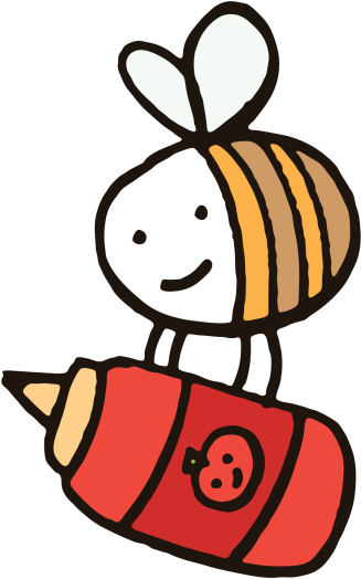 Bee holding a tomato ketchup bottle
