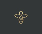 Bee honey creative vector icon symbol icon. Hard work linear icontype