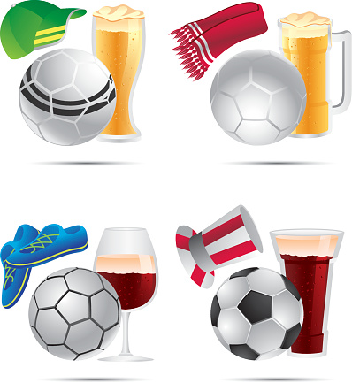 Beer and soccer fan accessories