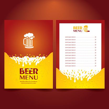 beer card menu splash, cmyk no transparent