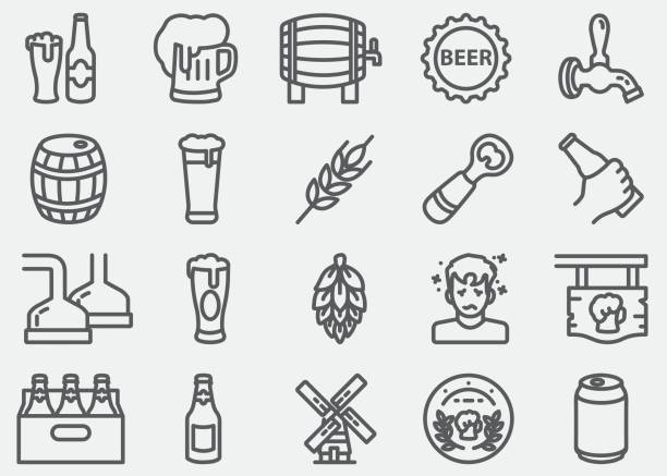 ビールの行アイコン - 缶バッチ点のイラスト素材／クリップアート素材／マンガ素材／アイコン素材