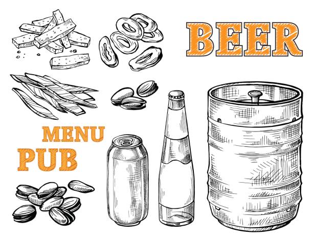 ilustraciones, imágenes clip art, dibujos animados e iconos de stock de vaso y jarra de cerveza torre saltos - mano agarrando botella de cerveza y taza
