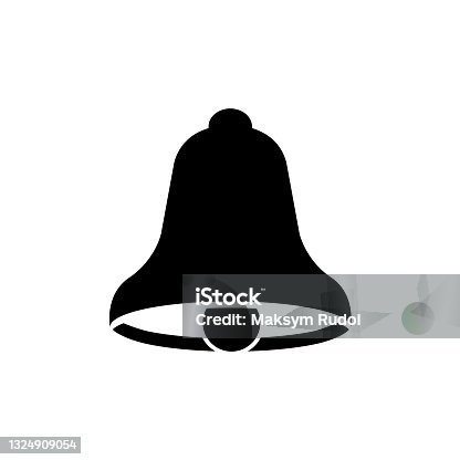 istock Bell icon, logo isolated on white background 1324909054