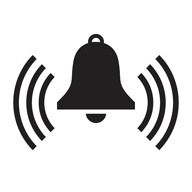 Bell Icon Eps10 vector illustration with layers (removeable). Pdf, Png and high resolution jpeg file included (300dpi). burglar alarm stock illustrations