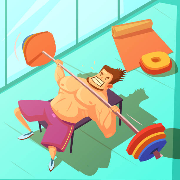 Bench Press Cartoon Stock Illustration Download Image Now Istock